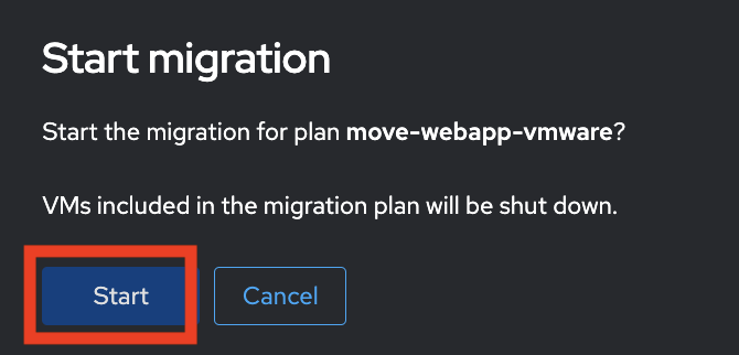 NN Start Migration Modal
